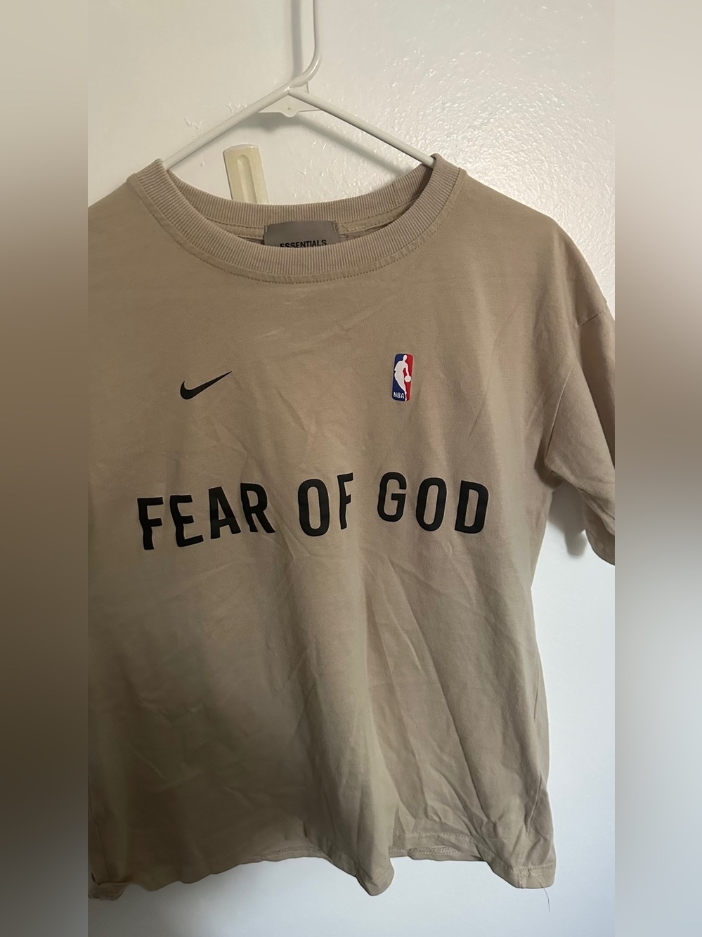 Essentials Fear of God Tee in Light Beige